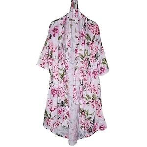 Show Me Your MuMu Garden of Blooms Robe One Size Multi Floral 3/4 Sleeve Belted